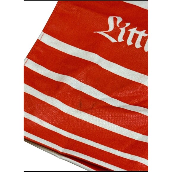 Little Switzerland Vintage 1980’s Red White Stripe Beach Shoulder Bag Nautical - Picture 3 of 8